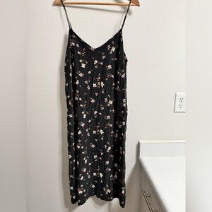 Madewell Black Floral Maxi Dress